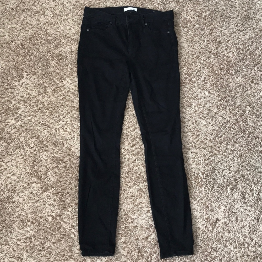 Black high waisted legging style jeans